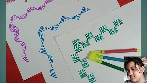 very easy and simple project khata design.border and corner design for students.#subrata art.