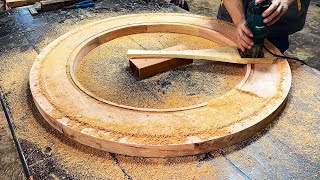 Young Woodworker Builds Round Dining Table with Soft, Curved Legs // The Ultimate DIY Woodworking