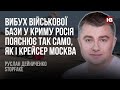 Вибух військової бази у Криму Росія пояснює так само, як і крейсер Москва – Руслан Дейниченко