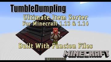 Ultimate Item Sorter for Minecraft 1.13 & 1.14 (Uses Function Files)