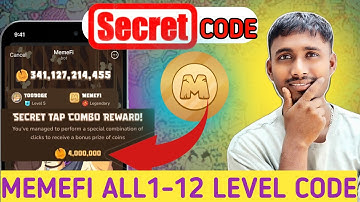 🤫(Level 1-13) Memefi Secret Reward Combo |Memefi 4,000,000 Coins Code | Memefi Combo Code |#Memefi