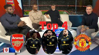 Arsenal Vs Manchester United 23 Michael Carrick Beat Arteta Again Roy Keane U0026 Cunha Crazy Reaction