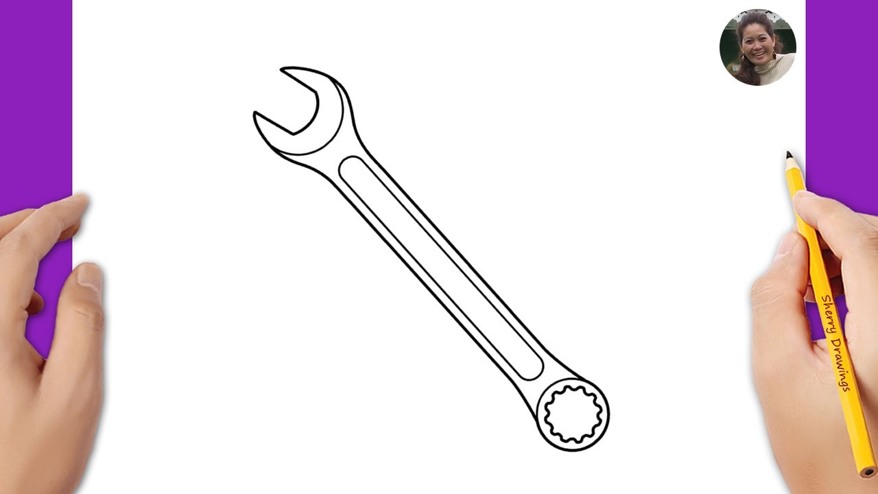 How to Draw a Spanner 🔧 | Easy Drawing - YouTube