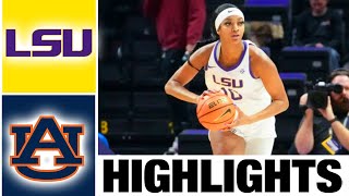 #7 LSU vs Auburn Highlights | NCAA Women's Basketball | 2024 College Basketball