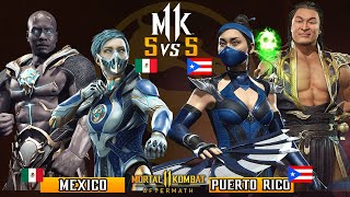 🏆 MÉXICO VS PUERTO RICO【5 Vs 5】 - MK11 - Ft. KaiserSama, Adriano, Shadow_X, Broseph,