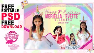 My Little Pony Tarpaulin Layout for Birthday & Christening || FREE DOWNLOAD PSD FILE screenshot 4