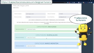 Selección de horarios de estudiantes