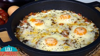 SARTÉN DE BERENJENAS Y HUEVOS, RECETA SALUDABLE, FÁCIL, RÁPIDA Y DELICIOSA  Loli Domínguez