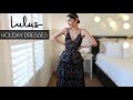 LULUS HOLIDAY DRESSES TRY-ON HAUL 2021 | The Allure Edition VLOGMAS 16