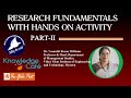 Partii  research fundamentals with hands on activity dr vasanthi reena williams