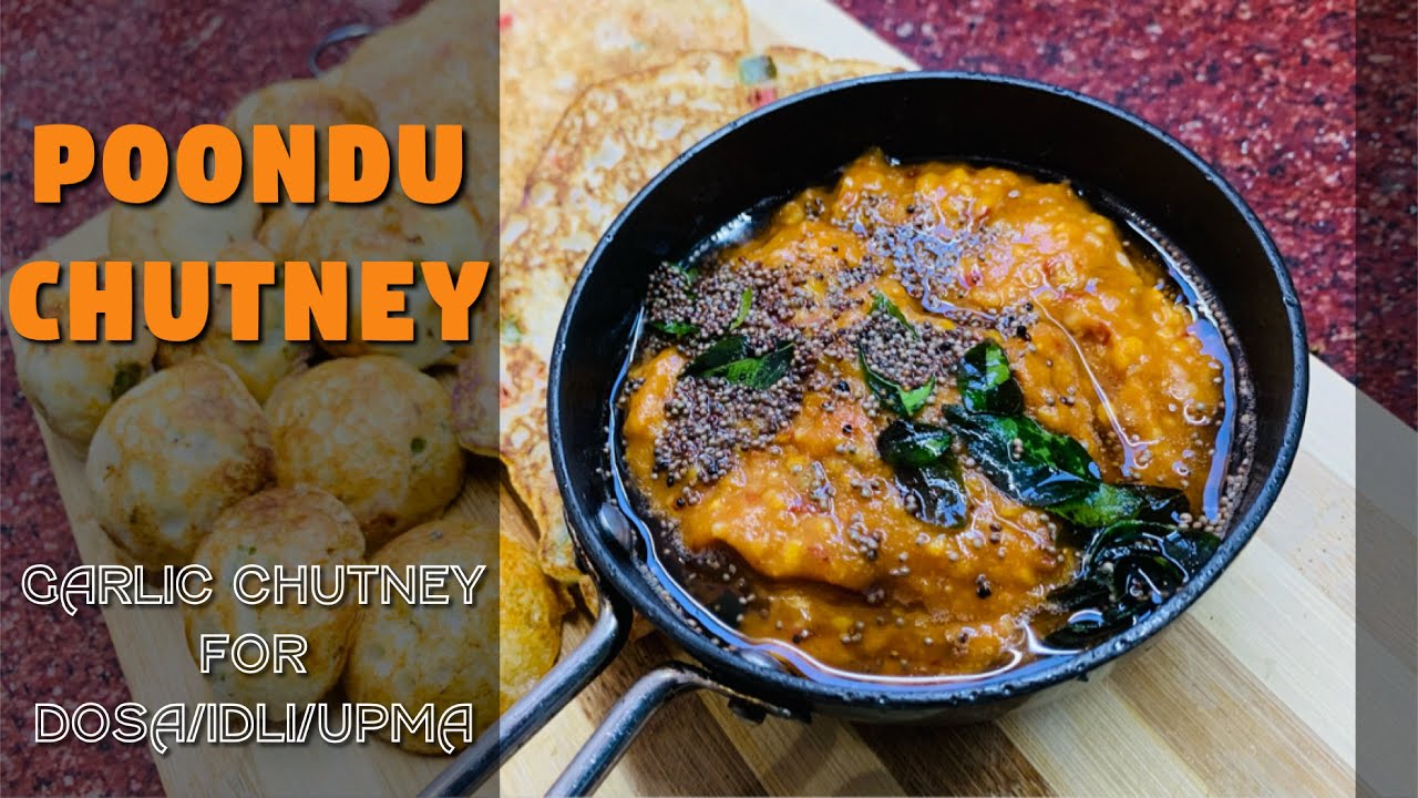 Poondu chutney recipe How to make chutney for dosa and idli Garlic
