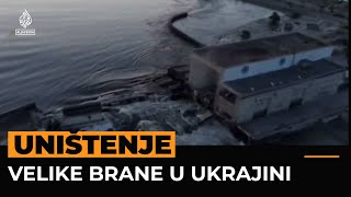 Uništena velika brana na Dnjepru u južnoj Ukrajini