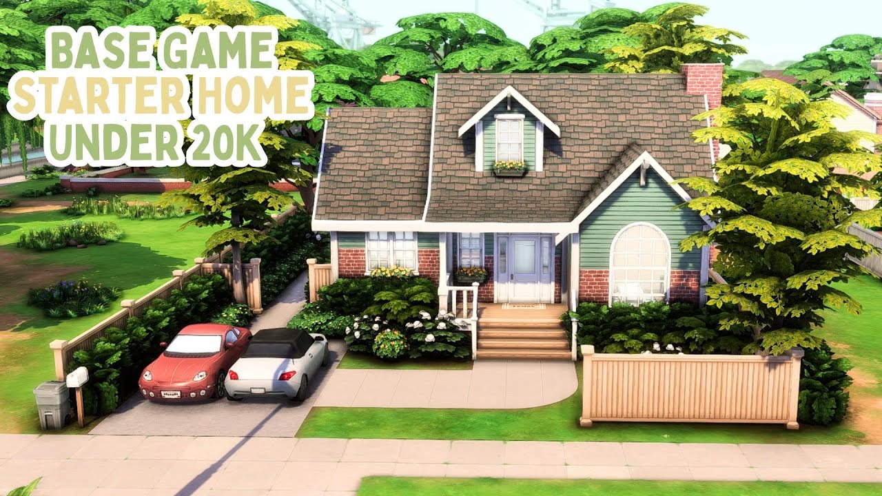 I built a family starter home under 20K in the sims 4 - YouTube