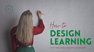 How to reduce cognitive overload when creating teaching and learning resources. Instructional design