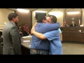 Christian Carrillo hugs man who hit him after sentencing