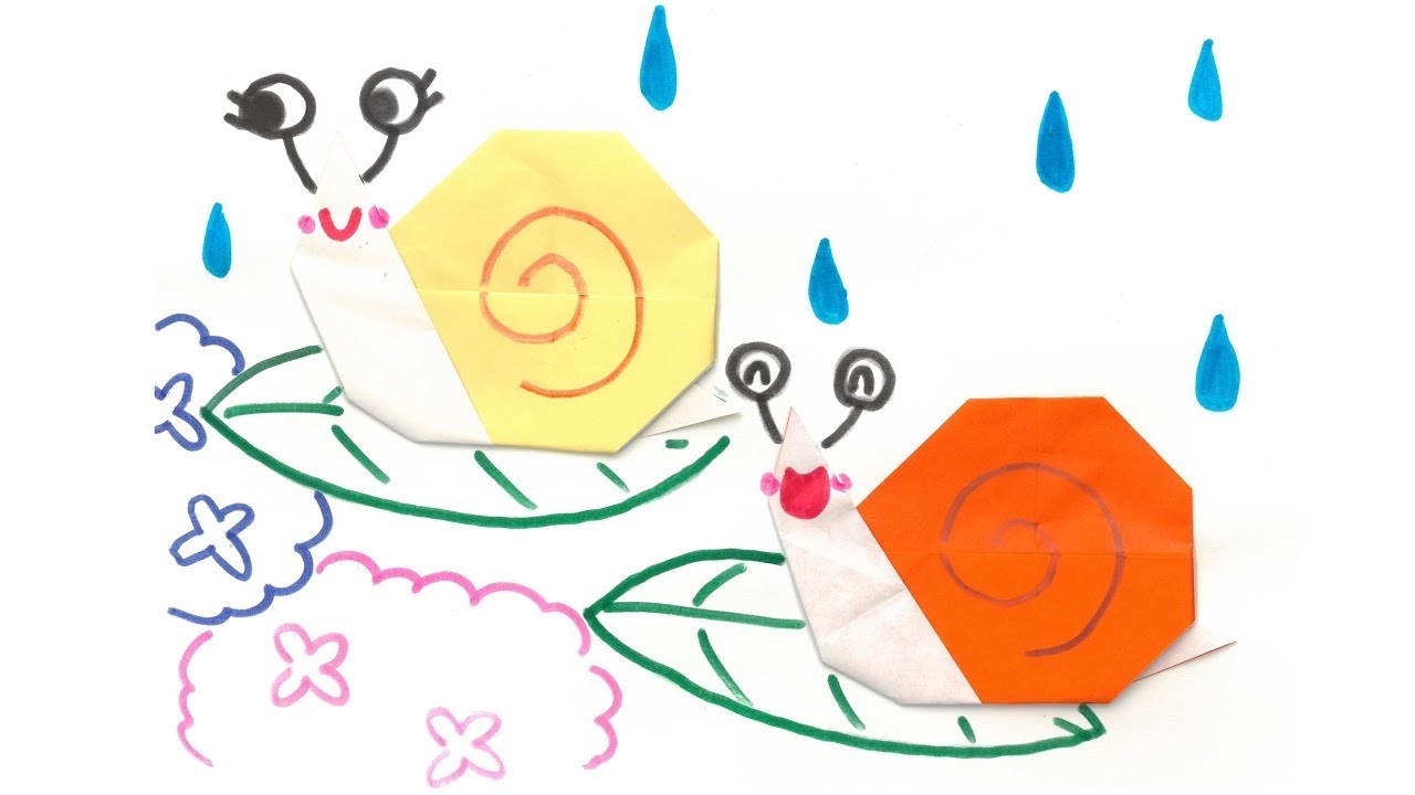 5歳児向け やってみよ 季節の折り紙 かたつむり Youtube 5歳児向け やってみよ 季節の折り紙 かたつむり Youtube