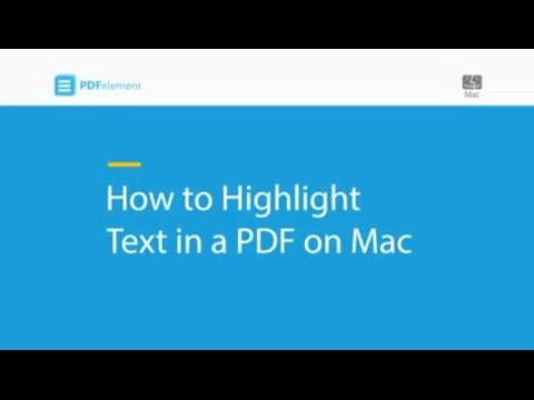 How to Highlight Text in a PDF on Mac (compatible with macOS 10.14 Mojave)