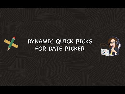 Oracle APEX - Dynamic Quick Picks for Date Picker