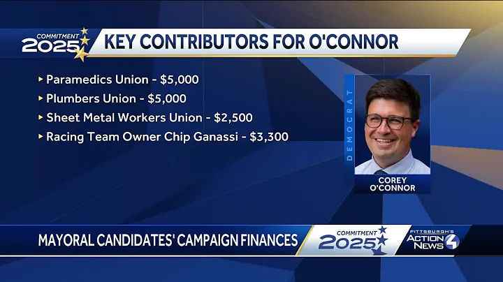 O'Connor leads Gainey in Pittsburgh mayoral campaign fundraising