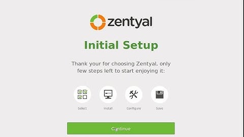 Zentyal 5.1 first setup