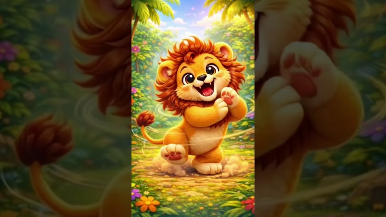 🦁 Happy Lion Dance 🕺 | Fun Jungle Rhyme for Kids 🎶 