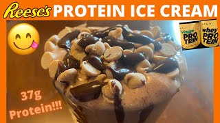 REESE'S ANABOLIC ICE CREAM Recipe | GREG DOUCETTE Inspired | High Protein Milkshake | Shredding Meal
