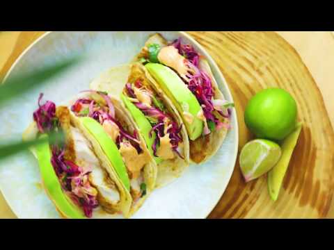 Fish Tacos With Cilantro Lime Cabbage Slaw