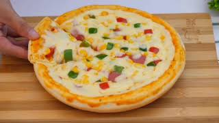 CARA MUDAH MEMBUAT PIZZA TEFLON RUMAHAN كيف تصنع البيتزا في المنزل بدون فرن