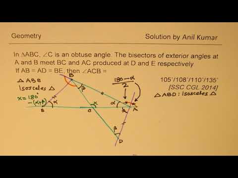 Can An Exterior Angle Of A Triangle Ever Be Obtuse?