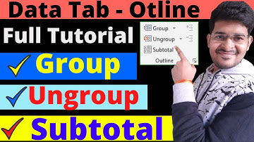 How to Use Group Ungroup Subtotal In Excel in Hindi | Group ungroup Subtotal in excel| Outline excel