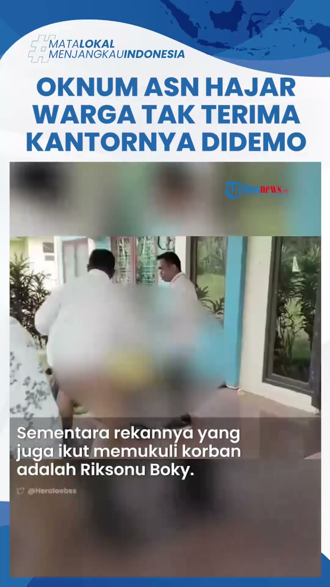 Viral Aksi Brutal Oknum ASN Halmahera Barat Hajar Warga, Tak Terima Kantornya Didemo; Jadi Tersangka