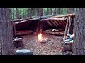 Solo Overnight in my Bug Out Camp (Supershelter)