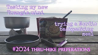 Trying out my new Trangia mini + trying a nordic backpacking meal. 2024 Thruhike preparations!