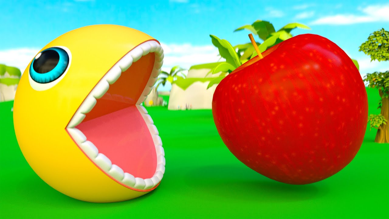 Learn Colors With Pacman Vs Fruits - Pacman Garden Adventure - PacmanZ