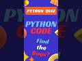 5 Python Mistakes You Probably Missed! 🐞 | Count the Bugs – Float, Loop, List & More! #pythonquiz