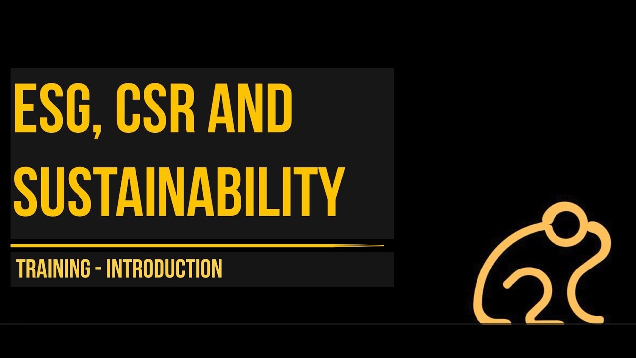 Training_Introduction in ESG CSR Sustainability - YouTube