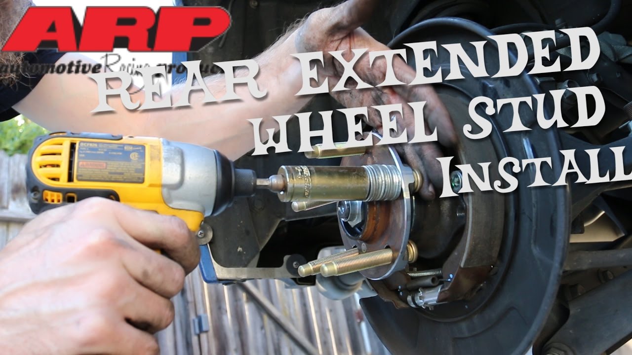 ARP REAR EXTENDED WHEEL STUD INSTALL SUBARU WRX - YouTube