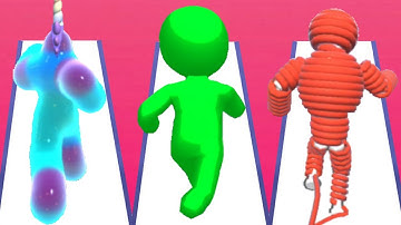 BLOB RUNNER 3D vs ROPE-MAN RUN vs RUN GIANT SLAP MASTER