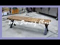 【DIY】ヘリンボーン ダイニングベンチ 　　　Iron Dining Bench