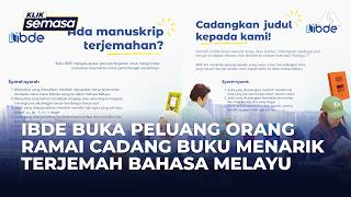 IBDE buka peluang orang ramai cadang buku menarik untuk terjemahan bahasa Melayu