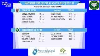 Ramsbottom CC 1st XI v Colne CC 1st XI