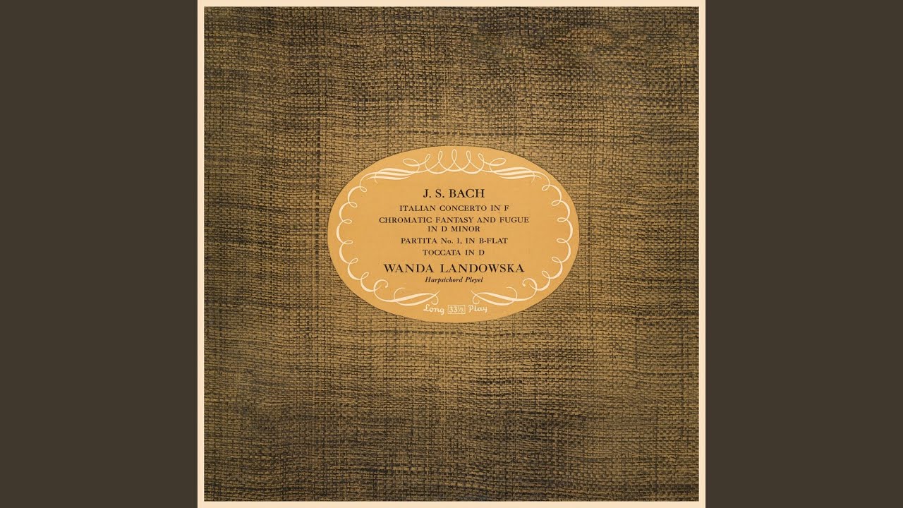 Italian Concerto in F; Allegro - Andante - Presto