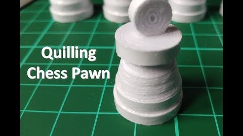Tutorial 3 : Part 1 - How to make quilling pawn | Quilling 3D Chess Pawn | DIY Quilling Chess Set