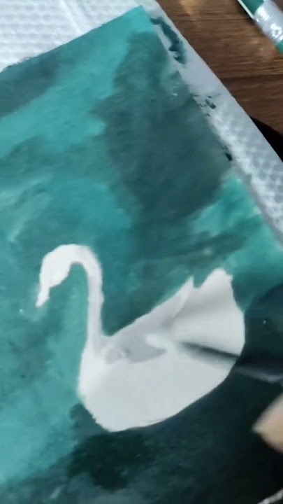 swan painting. backround music is black swan by BTS instrumental. this hits#blackswan #cute #hobby