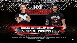 WWE 2K24 UNDISPUTED WWE UNIVERSAL CHAMPIONSHIPCM PUNK VS. ROMAN REIGNS