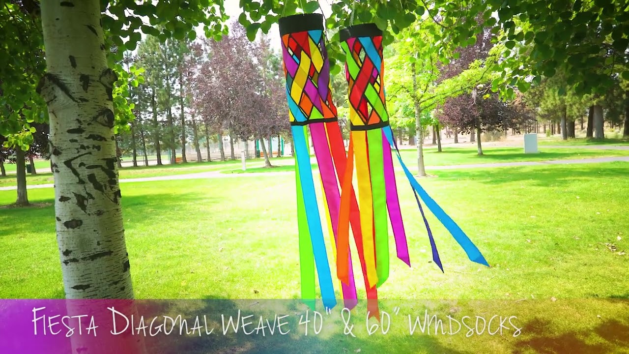 Fiesta Diagonal Weave 40-inch Windsock | KiteGarden.com