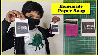 How to make Paper Soap Strip at home घर पे बनाओ पेपर सोप - it REALLY WORKS| Wash Hands STAY SAFE