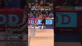 Top 10 Buzzer Beaters of all Time Part 2! #basketball #nba #shortsfeed #viral