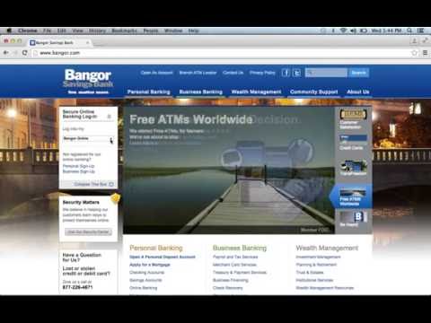 Bangor Savings Bank Online Banking Login Instructions