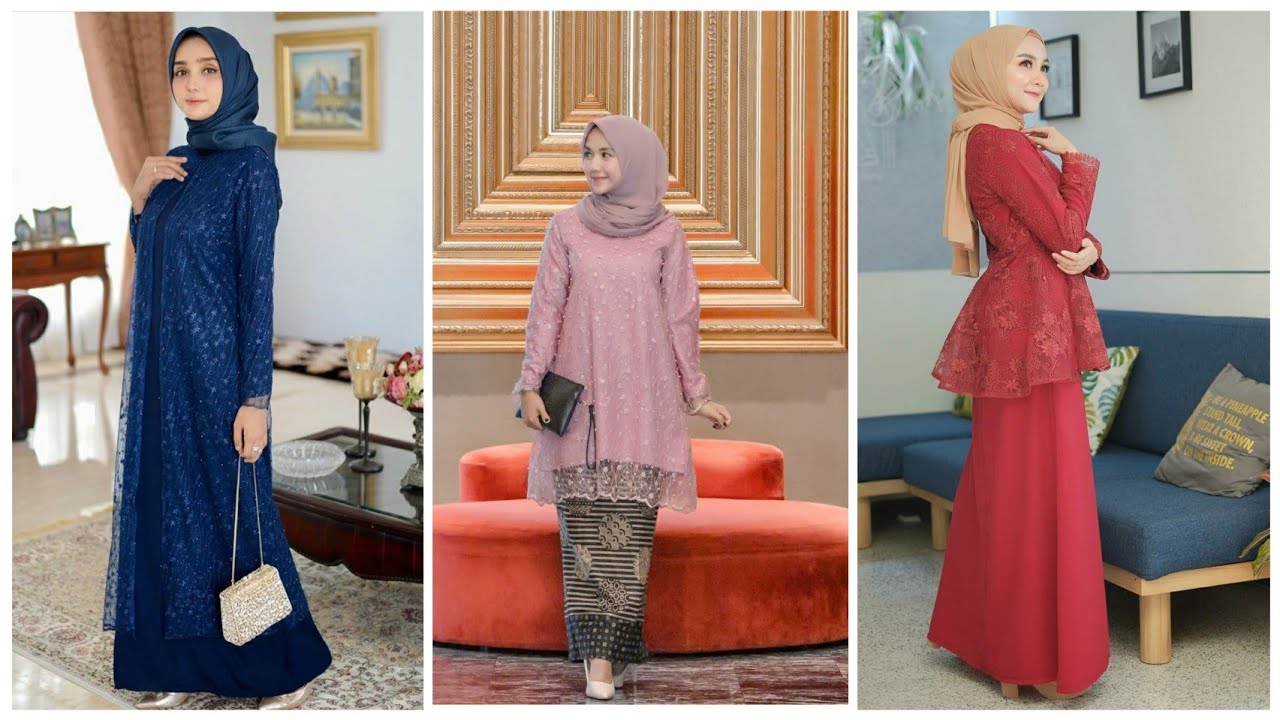 22 Model  Gamis Brokat Pesta Muslimah Terbaru di Tahun  2019 